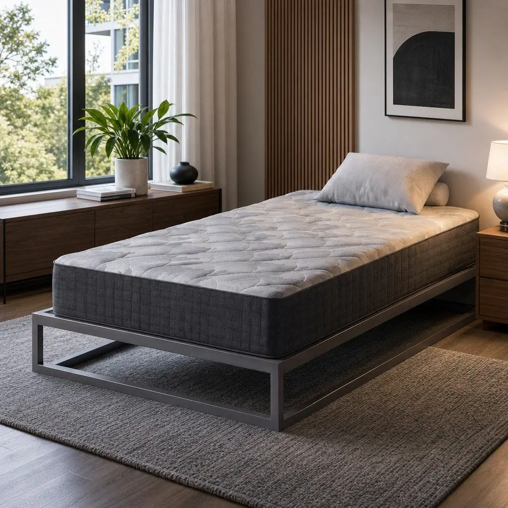 Single Mattress Firm 30cm Pocket Spring 5-Zone Support Breathable Fabric Grey