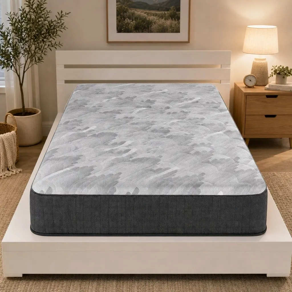 Single Mattress Firm 30cm Pocket Spring 5-Zone Support Breathable Fabric Grey