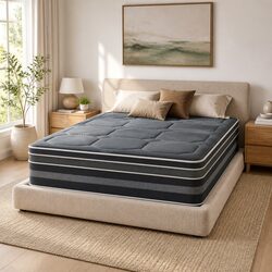 Hybrid Pocket Spring King Size Mattress 35cm Grey
