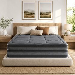 35cm Hybrid Queen Mattress with Pocket Spring System Grey