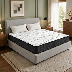 Queen Mattress 16cm Medium Firm with Bonnell Spring System
