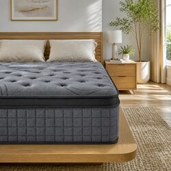 Queen Mattress 33cm 7-Zone Pocket Spring Extra Firm Support Dual-Row Edge