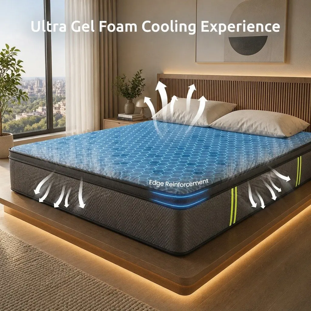 Queen Mattress 34cm Hybrid with Pocket Spring and Foam