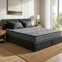 Queen Mattress 18cm Medium Firm Pillow Top with Coils
