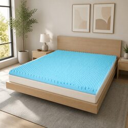 8cm Double Memory Foam Mattress Topper with Egg Crate Design