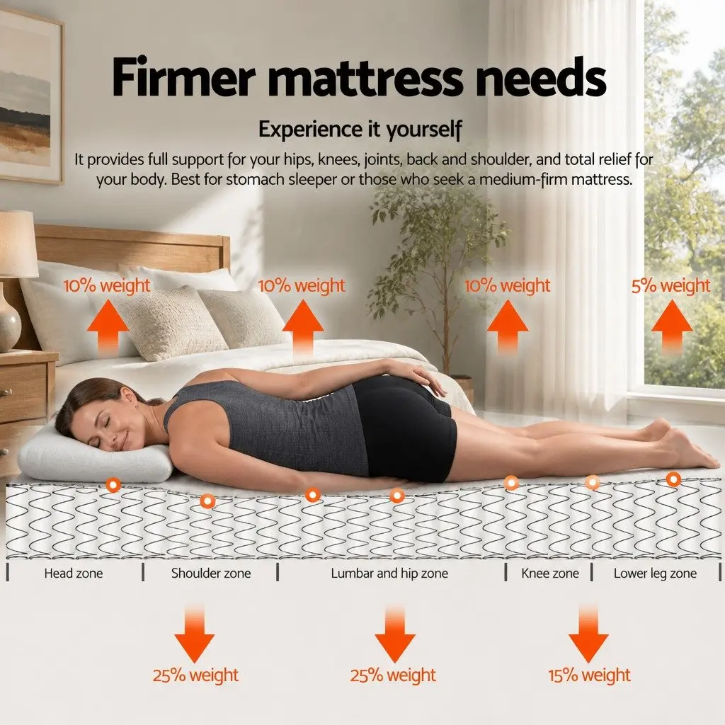 Single Mattress 30cm Medium Firm Pocket Spring