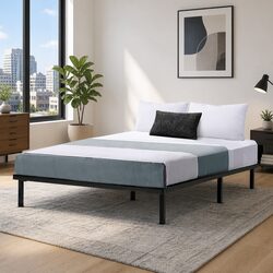 Metal Bed Frame for Double Mattresses with Under-Bed Storage