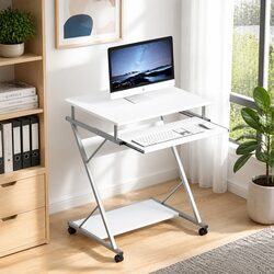 Compact Computer Desk with Sliding Keyboard Tray 60cm