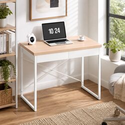 Computer Desk with Melamine Finish and Two Drawers