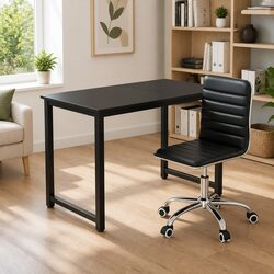 Office Chair and Computer Desk Set in Black