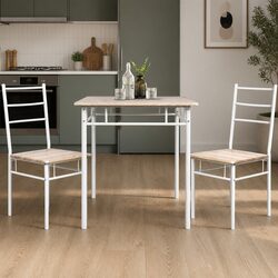 Industrial Style 3-Piece Dining Table and Chair Set