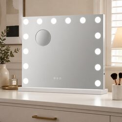 LED Vanity Mirror 50cm x 42cm with 10x Magnification