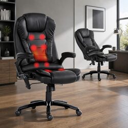 High Back PU Leather 8 Point Massage Office Chair