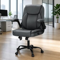 Mid Back Grey Leather Massage Office Chair Specifications