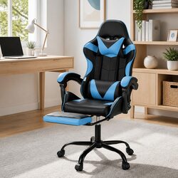 Ergonomic Gaming Office Chair with Massage and Footrest