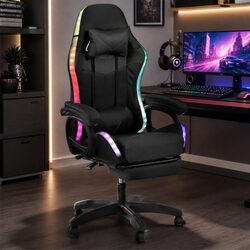 Ergonomic Gaming Office Chair with RGB LED and Footrest