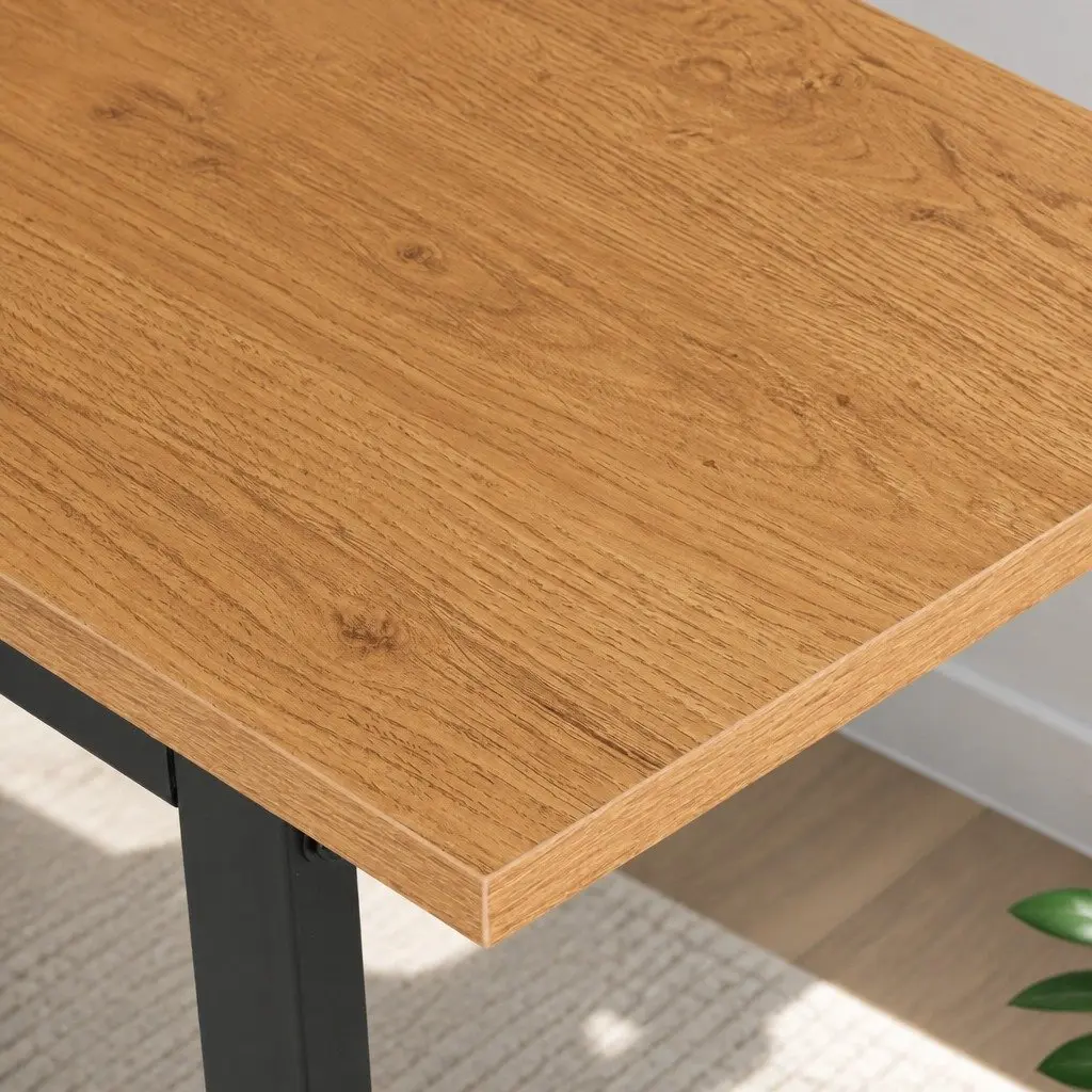 Dining Table Industrial Style Scratch Resistant 150cm Pine Black
