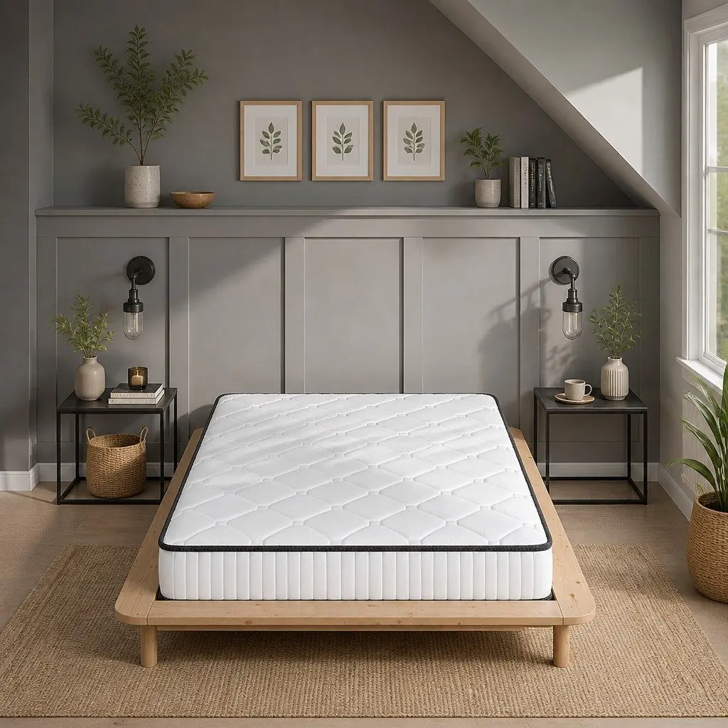 Pocket Spring Mattress Queen Size Comfort Support Sleep 203x153cm Polyester Fabric