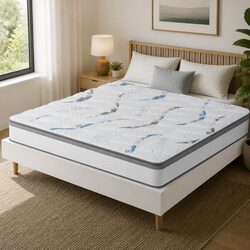 Queen Pocket Coil Mattress 25cm Hypoallergenic Construction