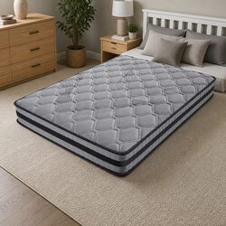 Double Pocket Spring Mattress with 5-Zone Medium Firm Support
