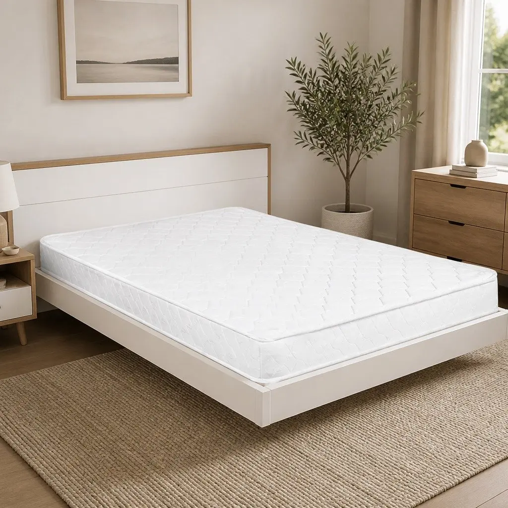 Single Mattress High Firm Support Bonnell Spring Coil 13cm White