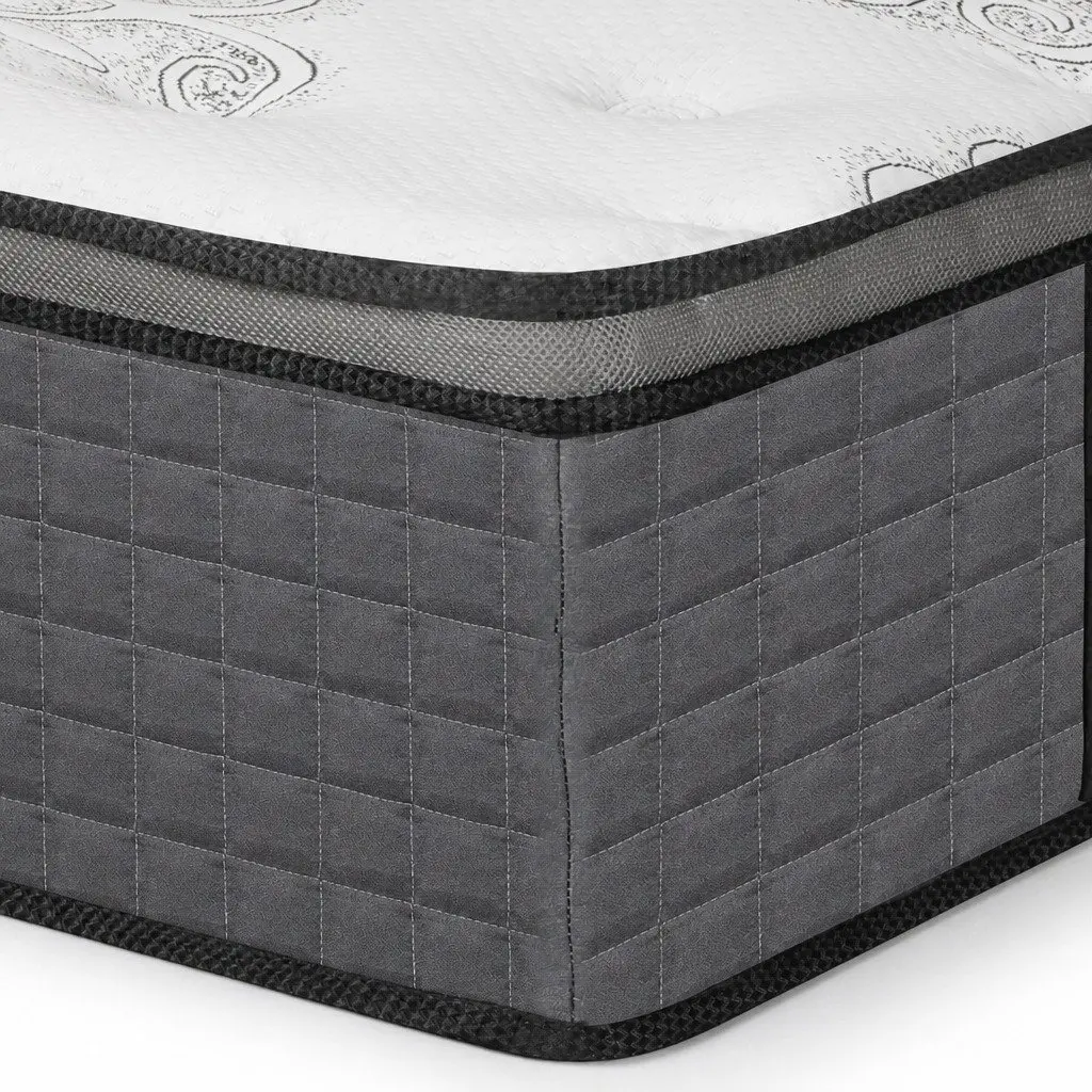 Spring Mattress Bed Pocket Egg-Crate Foam King Single Medium Firm Support