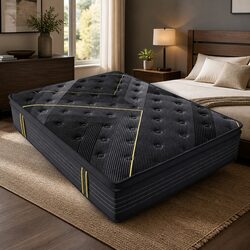 King Single Euro Top Spring Mattress with Bamboo Charcoal