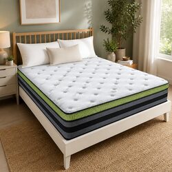 Medium-Firm Queen Pocket Spring Mattress 203x153cm with Gel Foam