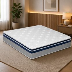 Double Pocket Coil Mattress with Pillow Top Design