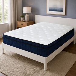 Double Mattress with Medium Firm Hybrid Foam and Springs