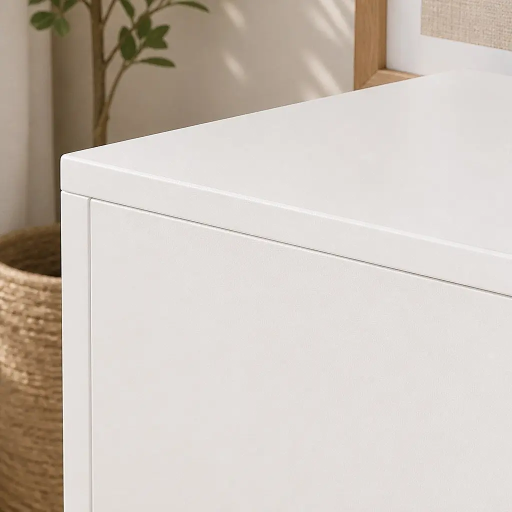 Slim Bedside Table Nightstand Storage Cabinet Two Shelves Drawer Bedroom