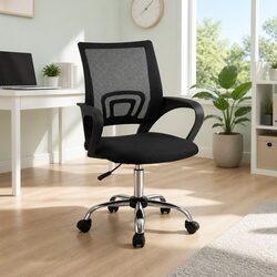 Mid Back Mesh Office Chair with Chrome Base