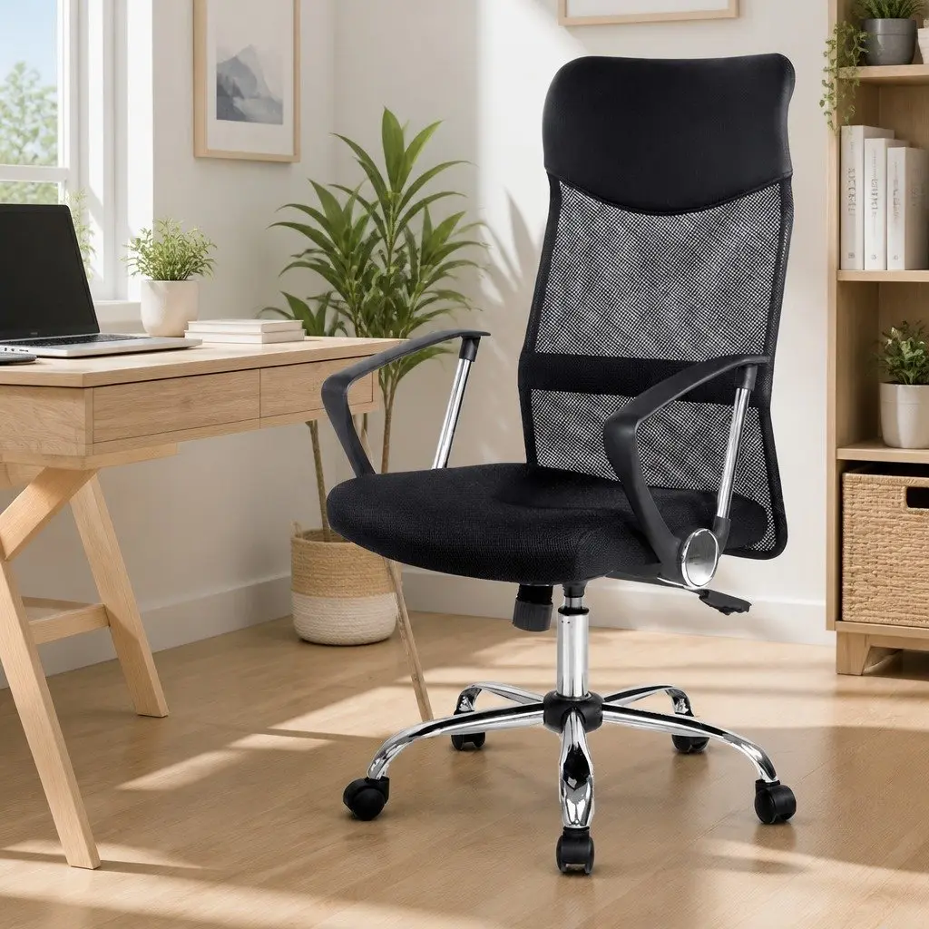 Mesh Office Chair High Back Adjustable Black