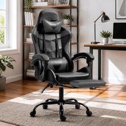 High-Back Gaming Office Chair with Adjustable Features