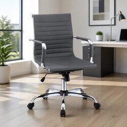 Conference Office Chair with 360° Rotation and Chrome Base