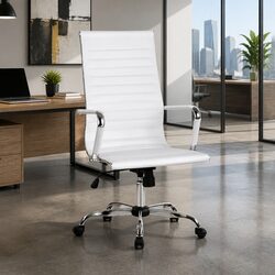 Executive Office Chair with High Back and Swivel Function