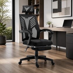 Mesh Office Chair Recliner with Adjustable Features