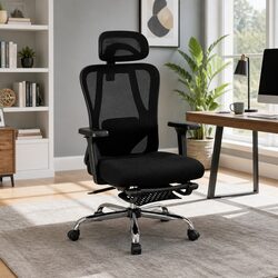 Adjustable High Back Mesh Office Chair with Lumbar Support