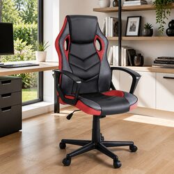 Adjustable High Back Red Gaming Office Chair