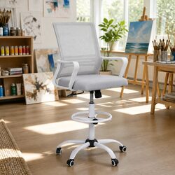 Adjustable Height Mesh Office Drafting Stool