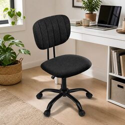 Ergonomic Armless Office Chair: Adjustable and Swivel
