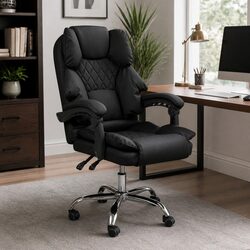Executive Gaming Chair in Black with Adjustable Features