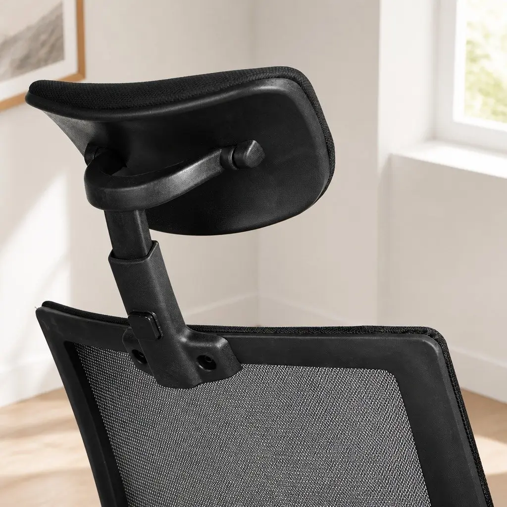 Ergonomic Gaming Office Chair with Adjustable Height and Lumbar Support in Black Mesh