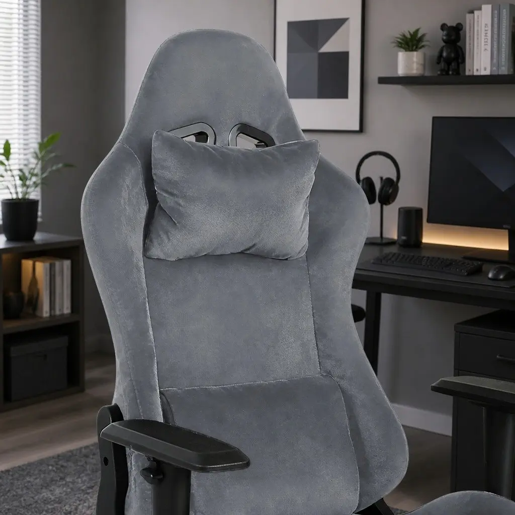 Office Chair High Back Reclining Adjustable Black and Beige