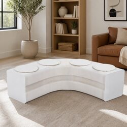 Expandable Folding Paper Bench with Hexagonal Structure