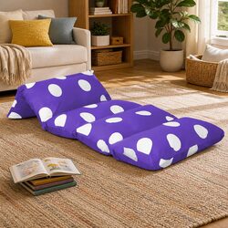 Chic Purple Foldable Floor Lounger for Kids