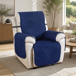 Water Resistant Recliner Chair Cover in Navy Blue