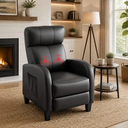 Precision Engineered Massage Recliner Chair in Black