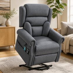 Electric Power Lift Recliner Chair – Grey, 150 kg Capacity