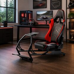 Racing Simulator Cockpit with Adjustable Components